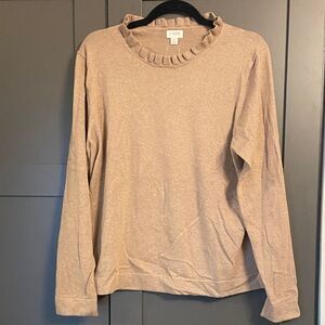 J. Crew Ruffle Trim Sweater